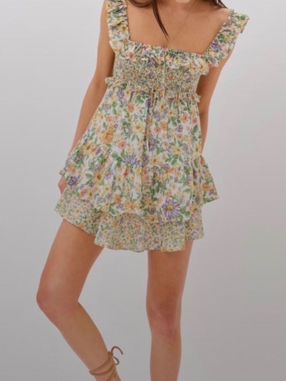For love and lemons multicolor floral mini dress